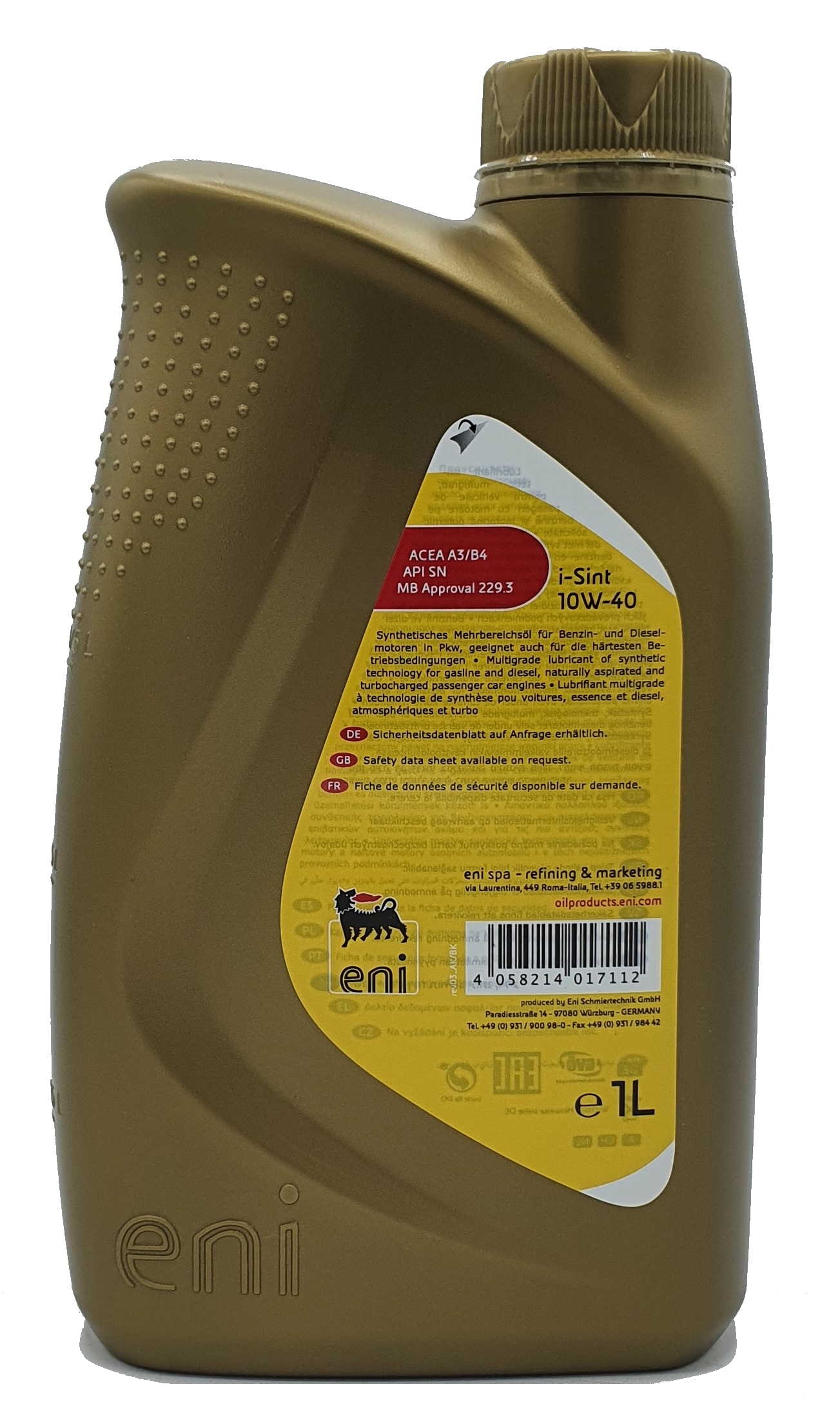 TEST - Agip ENI I-Sint 10W-40 1 Liter