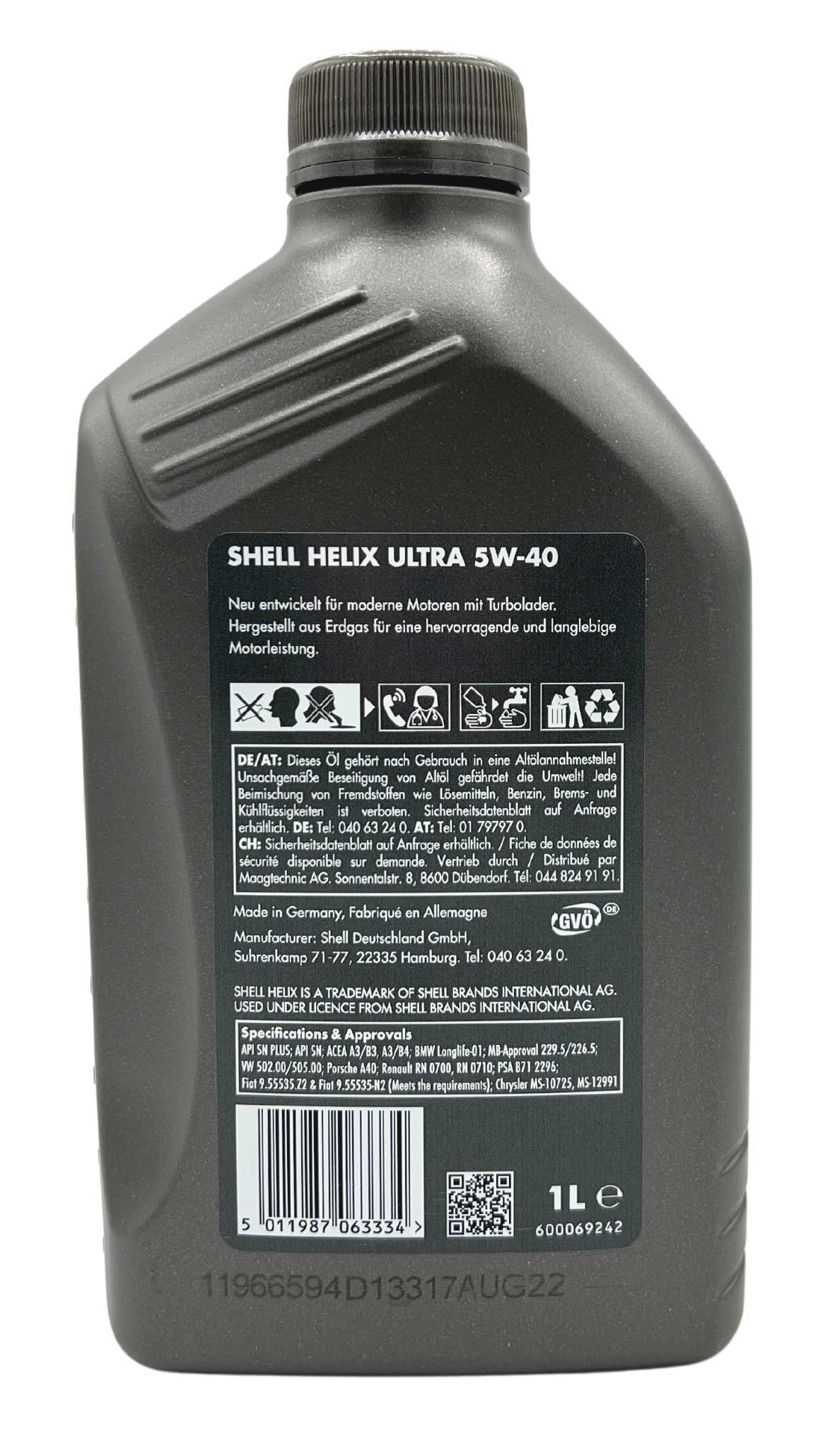 Test Shell Helix Ultra 5W-40 1 Liter